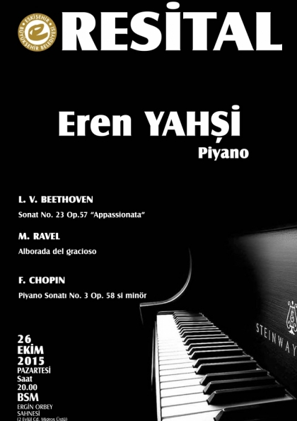 E.B.B. Senfoni Orkestrası - Eren Yahşi Etkinlik Afişi