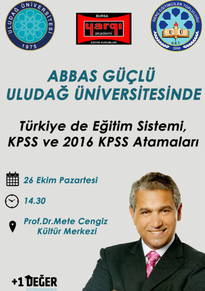 Abbas Güçlü Uludağ Üniversitesinde Etkinlik Afişi