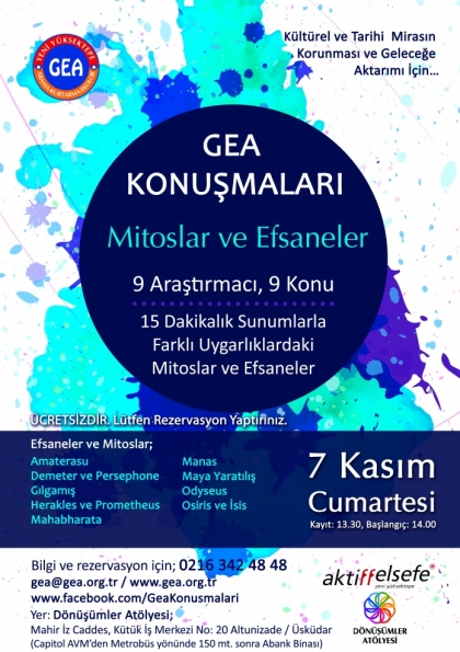 GEA Konuşmaları - Efsaneler ve Mitoslar Etkinlik Afişi