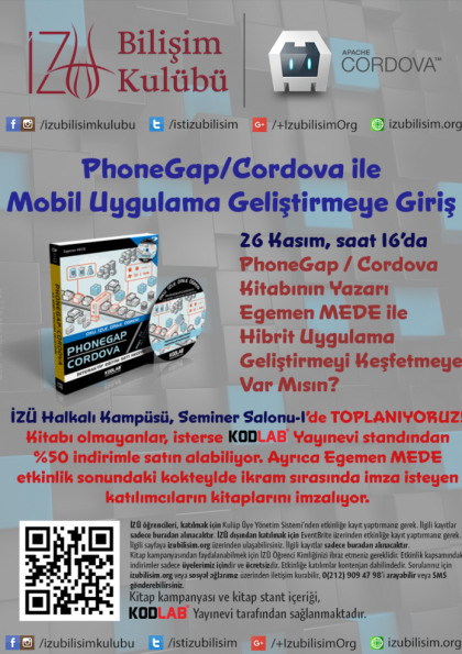 PhoneGap / Cordova ile Mobil Uygulama Geliştirmeye Giriş Etkinlik Afişi