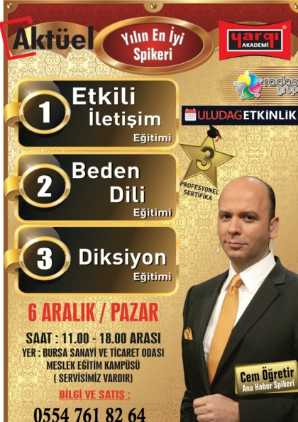 Cem Öğretir ile Profesyonel 3 Eğitim (Sertifikalı) Etkinlik Afişi