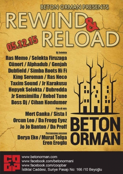 Beton Orman Presents: Rewind & Reload Etkinlik Afişi