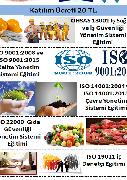 Yönetim Sistemleri Eğitimi Bursa  (8 Eğitim/ 8 Sertifika) Etkinlik Afişi