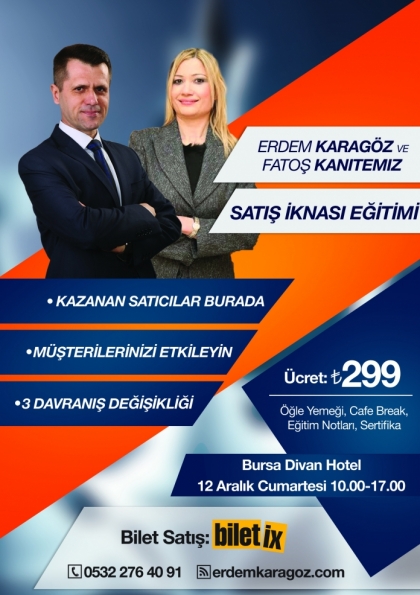 Satış İknası Bursa Etkinlik Afişi