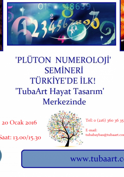 Plüton Numerolojisi Semineri Etkinlik Afişi