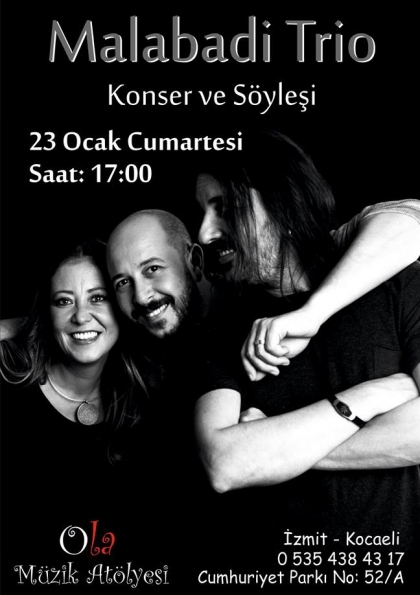 Malabadi Trio Konser & Söyleşi Etkinlik Afişi
