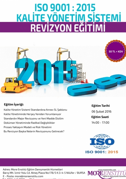 ISO 9001 REVİZYON EĞİTİMİ Etkinlik Afişi