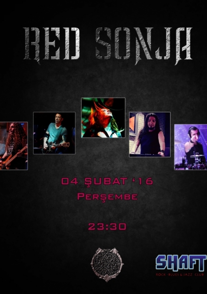 Red Sonja live@Shaft Etkinlik Afişi