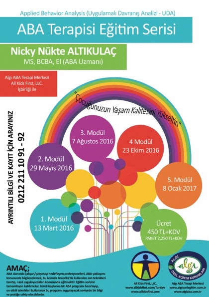 ABA Terapisi Eğitim Serisi 2016 - 2017 Etkinlik Afişi