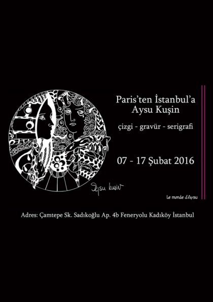 Paris’ten İstanbul’a Aysu Kuşin Bué Etkinlik Afişi