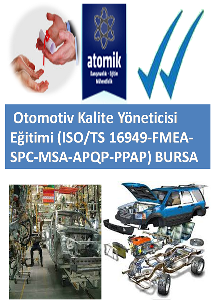 Otomotiv Kalite Yöneticisi Eğitimi (ISO/TS 16949-FMEA-SPC-MSA-APQP-PPAP) BURSA Etkinlik Afişi