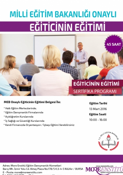 MEB ONAYLI EĞİTİCİNİN EĞİTİMİ Etkinlik Afişi