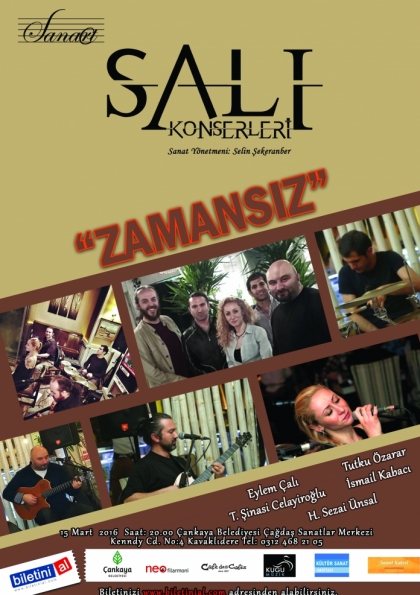 Salı Konserleri- Zamansız Etkinlik Afişi