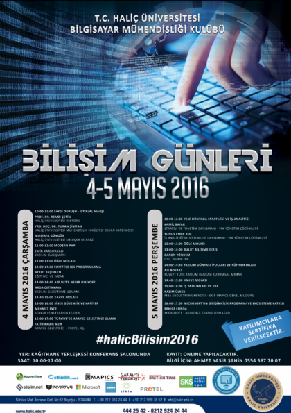 Haliç Üniversitesi 2. Bilişim Günleri Etkinlik Afişi