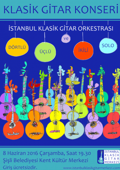 İstanbul Klasik Gitar Merkezi Gitar Konseri Etkinlik Afişi