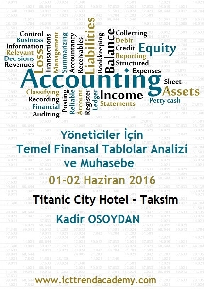 Yöneticiler İçin Temel Finansal Tablolar Analizi ve Muhasebe Etkinlik Afişi