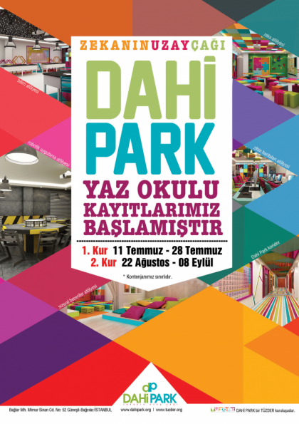 TÜZDER Dahi Park Yaz Okulu Atölye Programı Etkinlik Afişi