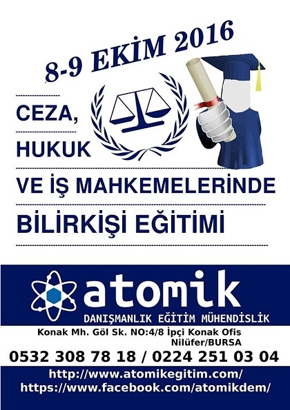 Ceza, Hukuk ve İş Mahkemelerinde Bilirkişi Eğitimi Etkinlik Afişi