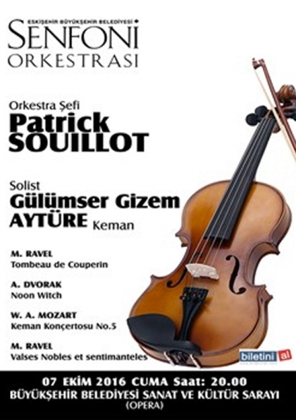 Eskişehir Büyükşehir Belediyesi Senfoni Orkestrası 7 Ekim 2016 Konseri Etkinlik Afişi