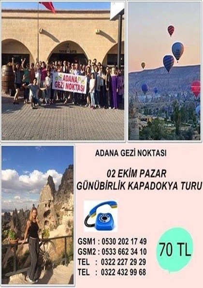 Kapadokya Turu Günübirlik 70 TL Etkinlik Afişi