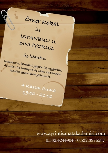 Ömer Kokal ile İstanbul' u Dinliyoruz Etkinlik Afişi