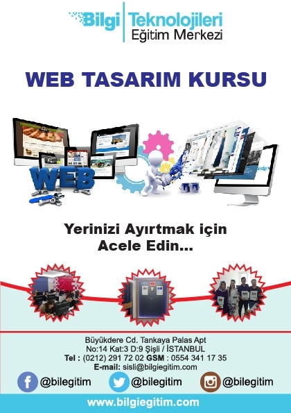 Web Tasarım Eğitimi Etkinlik Afişi