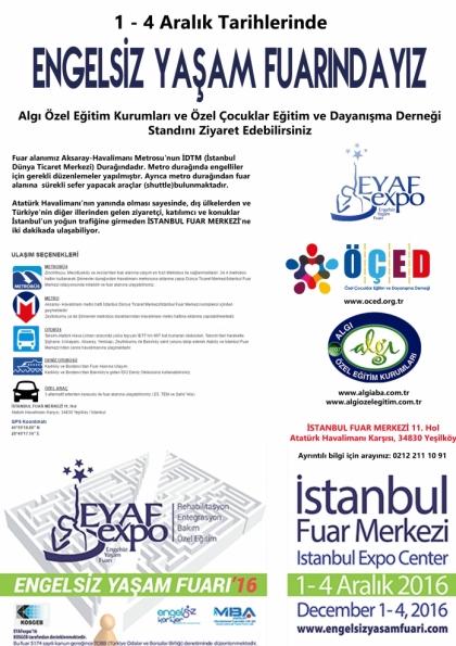 EYAF EXPO 2016 Engelsiz Yaşam Fuarı Etkinlik Afişi