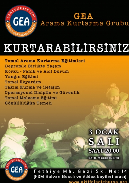 KURTARABİLİRSİNİZ! Etkinlik Afişi