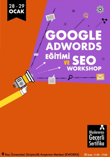 Google AdWords Eğitimi ve SEO WORKSHOP Etkinlik Afişi