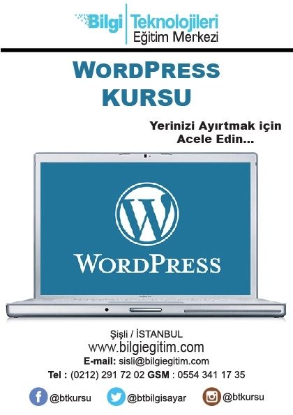 Wordpress Kursu Etkinlik Afişi