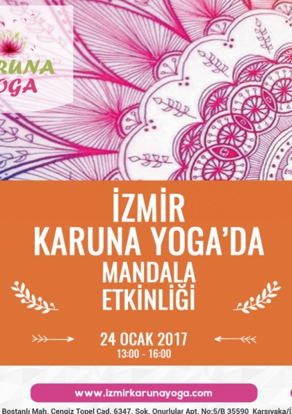 İzmir Karuna Yogada Mandala Etkinliği Etkinlik Afişi