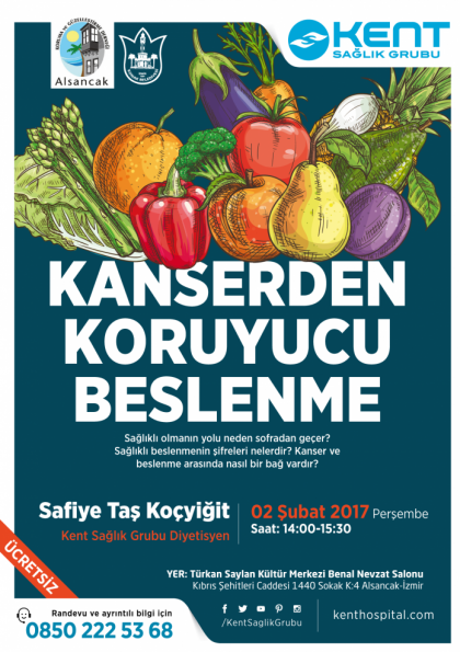SEMİNER: "Kanserden Koruyucu Beslenme" Etkinlik Afişi