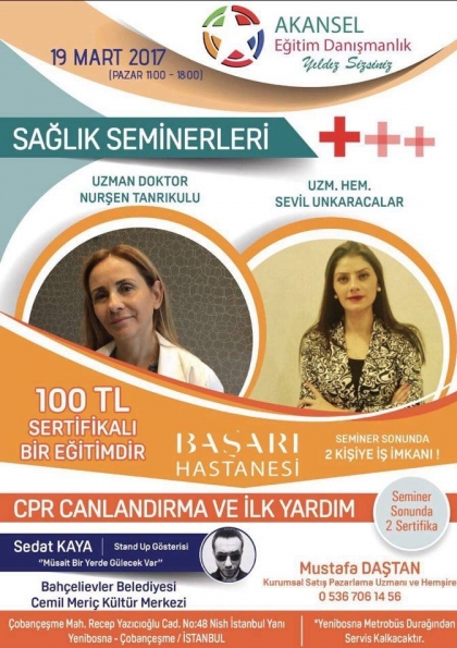 CPR CANLANDIRMA VE ACİL YARDIM Etkinlik Afişi