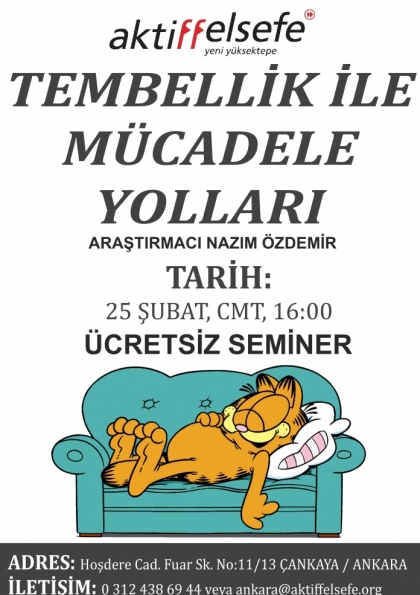 TEMBELLİK İLE MÜCADELE YOLLARI Etkinlik Afişi