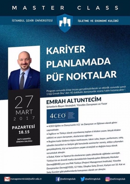 Kariyer Planlamada Püf Noktalar Etkinlik Afişi