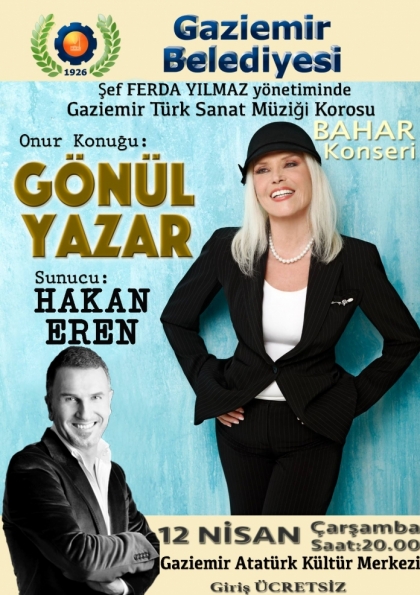 Gaziemir Türk Sanat Müziği Korosu "Bahar Konseri" Etkinlik Afişi