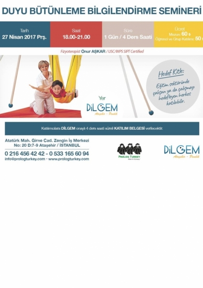 Duyu Bütünleme Bilgilendirme Semineri Etkinlik Afişi