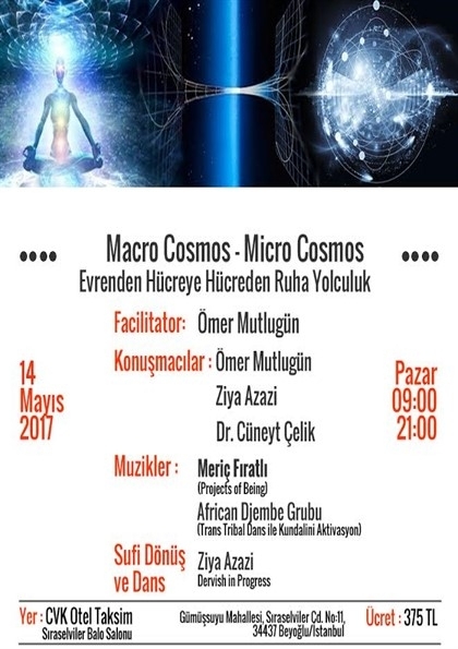 Macro Cosmos-Micro Cosmos Evrenden Hücreye Hücreden Ruha Yolculuk Etkinlik Afişi