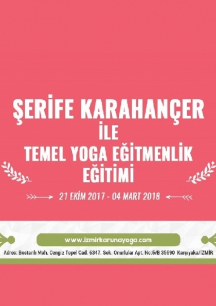 Şerife Karahançer ile Temel Yoga Eğitimi Etkinlik Afişi