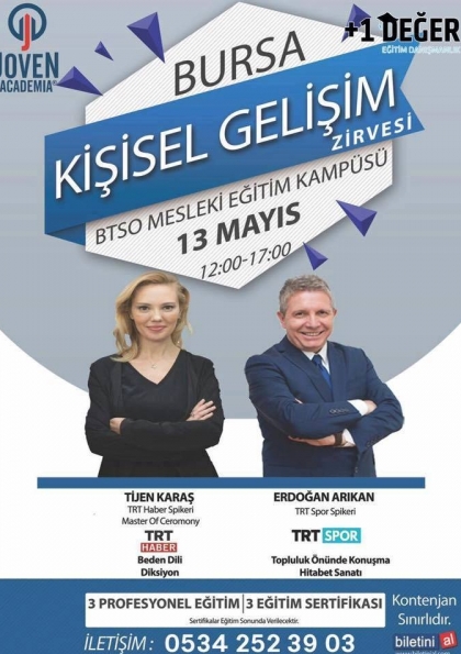 Bursa Kişisel Gelişim Zirvesi / Tijen Karaş & Erdoğan Arıkan Etkinlik Afişi