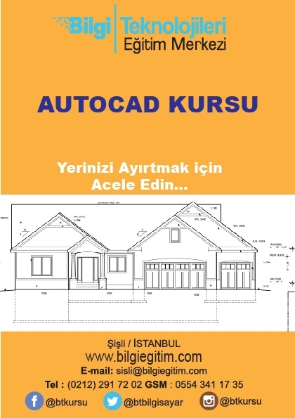 Öğretme Garantili Autocad Kursu Etkinlik Afişi