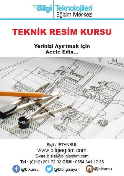 Teknik Resim Kursu Etkinlik Afişi