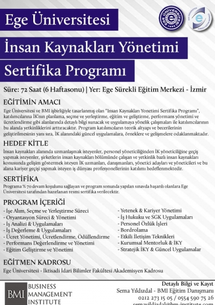 İnsan Kaynakları Yönetimi (EU) Etkinlik Afişi