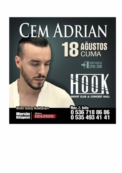 Cem Adrian Mersin Konseri @ Hook Etkinlik Afişi