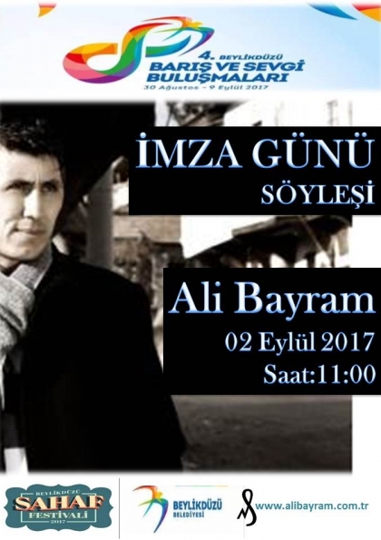 Ali Bayram İmza Günü ve Söyleşi Etkinlik Afişi