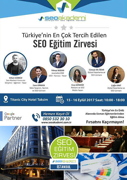 Seo Eğitim Zirvesi İstanbul – Seo Akademi Etkinlik Afişi