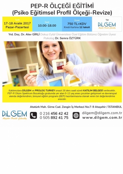 PEP-R (Psiko Eğitimsel Profil Ölçeği-Revize) ÖLÇEĞİ EĞİTİMİ Etkinlik Afişi