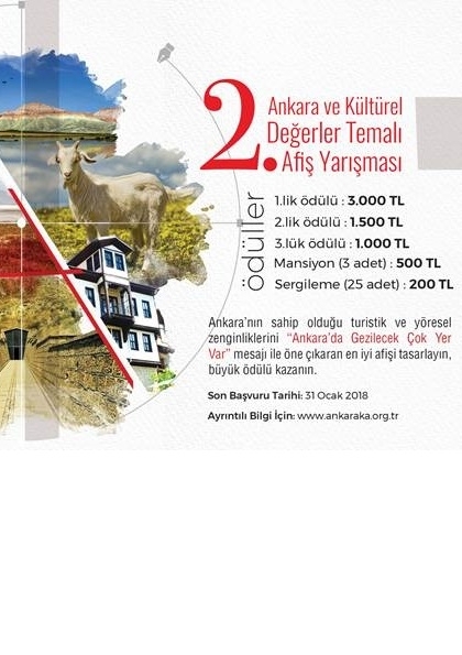 2. Ankara ve Kültürel Değerler Temalı Afiş Yarışması Etkinlik Afişi