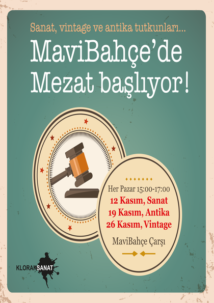 MaviBahçe'de Mezat Başlıyor! Etkinlik Afişi