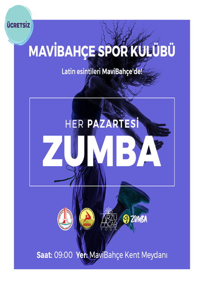 Mavibahçe Spor Kulübü ile Zumba Etkinlik Afişi